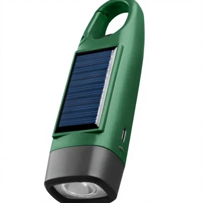 New Hand-Crank Solar-Charged ABS LED Flashlight Camping Lamp Emergency Disaster-Preparedness Tent Light with Lithium Battery