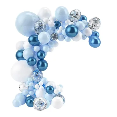 Dark Blue Macaron Latex Balloon Chain Set Metal Balloon Set Birthday Party Decoration Decoration Wholesale