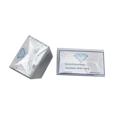 18x15 Rectangle Premium Quality European Style Diamond Pouch Drill Paper Loose Diamond Packaging Paper Bag White Blue Jewelry