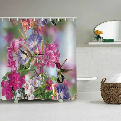 Custom Printed 3D Luxury Designer Shower Curtain Set Modern Polyester Material MOQ 10 for Bathroom 180x180CM Eco-Friendly