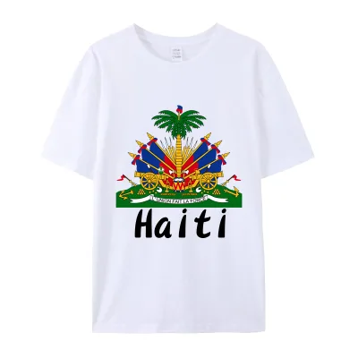 100 % Cotton Shirt High Quality Country Products Haiti T-shirt Haiti Flag Shirt for Men and Women