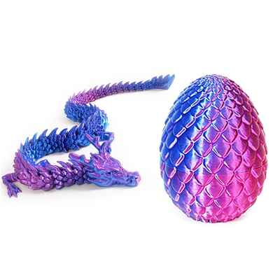 Figure Model Chinese Dragon With Movable Joints 3D Printing Processing of Dragon Creative Chinese Dragon and Egg Model