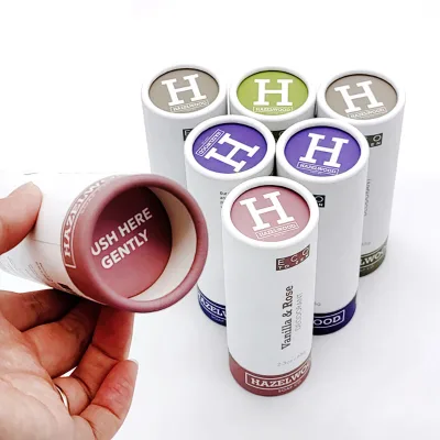 Customized Empty 15ml 30ml 50ml 75g Lip Balm Paper Container Recyclable Deodorant Stick Packaging Push up Cardboard Paper Tube