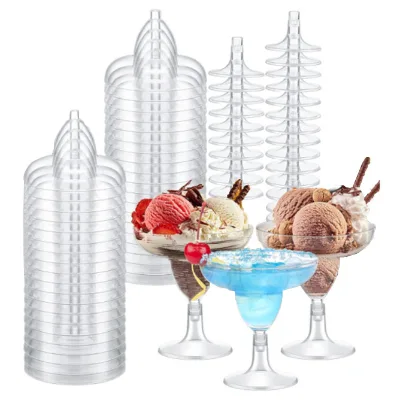 BST 150ml Party Goblet Plastic Moussee Pudding Cup Disposable Wine Cups for champagne