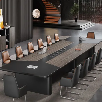 Modern Luxury Executive Office Desk Accessory Set Wood Panel Home Furniture Organized Accessories