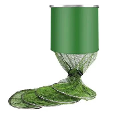 High Quality Materials the Fish Cage Is Made of Stainless Steel Fishing Keeper Net
