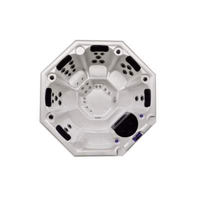 6 Person Outdoor Hot Spa Tubs Large Massage Spa Tub with Filtration Circulation Pump