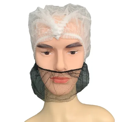 18" Disposable Comfortable Nylon Beard Mask Single Loop Protective Honeycomb Beard Protector Safe and Clean Beard Net