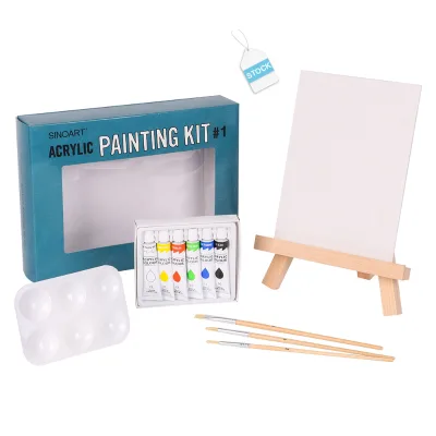 SINOART LOW MOQ Painting Set Wholesale Painting Art Set Mini Canvas Painting Set for Art Supplies
