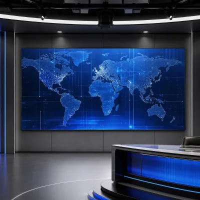 Professional Broadcast Grade 4K 8K UHD P0.6 P0.9 P1.2 7680Hz Refresh Rate COB LED Video Wall Television Studio Background
