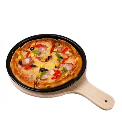 Hot Selling 12 Inch Round Pine Wood Pizza Peel Board 10mm Thickness Oven Baking Pizza Kitchen Accessory