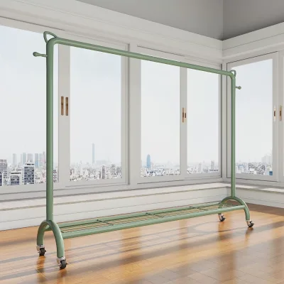 Free Standing Coat Stand Indoor Outdoor Cloth Storage Rack Garment Racks Double Pole Clothing and Shoe Rack