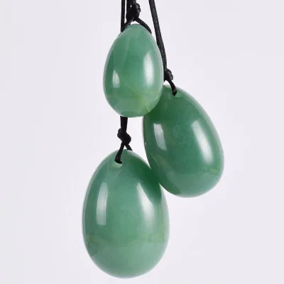 Feminine Wellness Big XL Yoni Mini Eggs Set Women Healing Stones Yoni Eggs Private Label Green Crystal Aventurine Yoni Egg