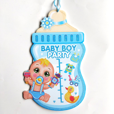 Baby Boy Shower Birthday Party Baby Photo Props Bottle Design Baby Shower