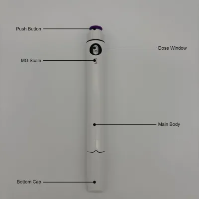 Purple Plastic Dual Chamber Pen Fit 4ml Cartridge