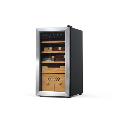 Custom High Quality Large Tall Cigar Cabinet with Climatizator Electrical LED Light Humidor