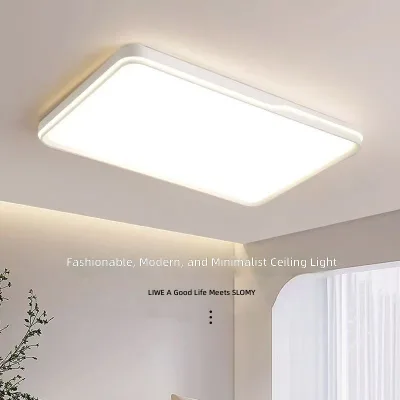 Modern Minimalist LED Ceiling Lamps for Living Rooms Bedrooms Iron PVC Construction Eye-care Design Full-spectrum Illumination