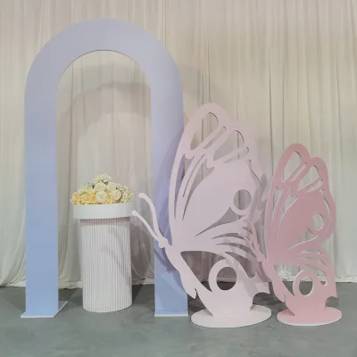 Wedding Stage Butterfly Backdrop Acrylic Arch Backdrop for Wedding Decoration