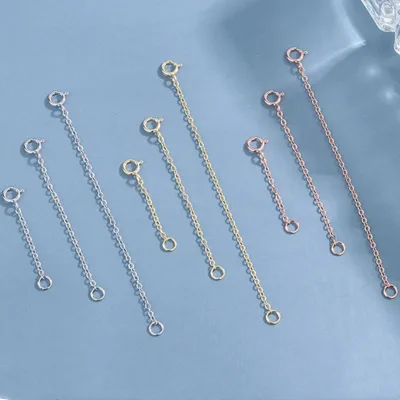 Wholesale Hot Selling 925 Sterling Silver Necklace Extender Chain,Bracelet Anklet Extension for Women Multiple Necklaces Jewelry