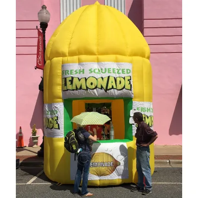 Outdoor Portable Blow up Lemonade Stand Inflatable Lemonade Booth