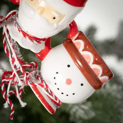 Wholesale Festive Mug Ornament Ornaments Red-White Ceramic
