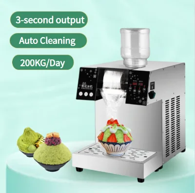 Mini Wholesale Industrial Wide Drum Snow Ice Flake Maker Mesin Es Krim Bingsu Machine Malaysia Japan Trade 110V 220V Air Cooled