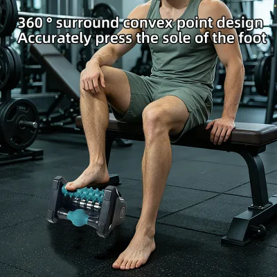 Multifunctional 360° Surround Convex Points Design Heating Electric Foot Massager Device for Muscle Recovery
