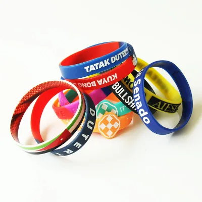 Customised Irregular Custom Shape Accessories Mens Print Debossed Silicone Bangle Bracelet for Party