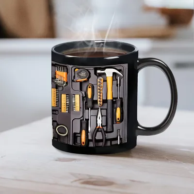Creative Trendy Ceramic Mug with Handle and Lid Large Capacity Light-luxury High-end Coffee Cup