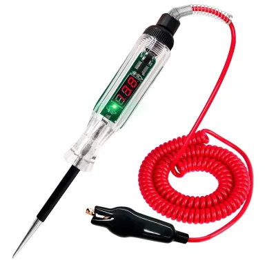 New DC 6V-24V Compact Auto Electric Tester Light Tool with Voltmeter and Probe for Checking Vehicles