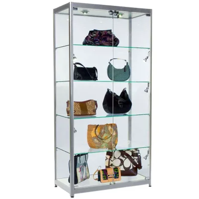 Popular Design Modern LED Lit Tempered Glass Display Cabinets Cosmetic & Perfume Racks Boutique Showcase