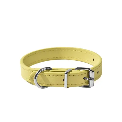 Dog Collar PU Leather for Small & Medium Dogs; Simple Cat Neck Ring; Necklace for Outdoor Walks-Leisure Style All Seasons