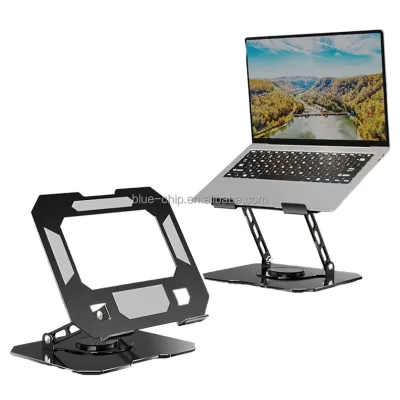 Portable Free Standing Desk Tablet PC Stands Metal Multi-Angle Holder with Adjustable Rotatable Feature Ergonomic Laptop Stand