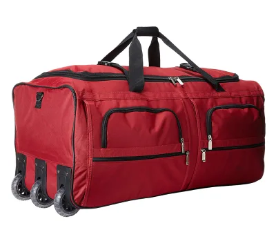 Large Capacity Multi-function Rolling Travel Duffel Bag 3 Wheels Luggage Bag