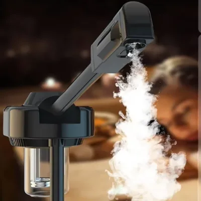 Hot Spray Ozone Face Clean Steamer Salon Sauna Vapor Vaporizer Black Facial Steamer With Stand and Wheels Skin Care Machine