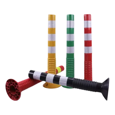 Cable Marking Orange Safety Pole Solar 80Cm Spring Traffic Concrete Glow in the Dark Chain Set Warning Post With Base