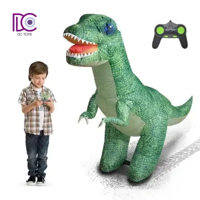 DC Toys 2.4GHz Inflatable Remote Control Animal RC Moving Dinosaur Car Toy for Children