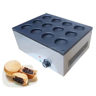 Hot Selling Electric Waffle Maker Round-Shaped Japanese Red Beans Stuffed Waffle Popular Street Snack Equipment Southeast Asia