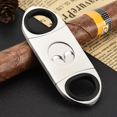 New Design Stainless Steel Double-Edged Cigar Cutter Scissors and Knife