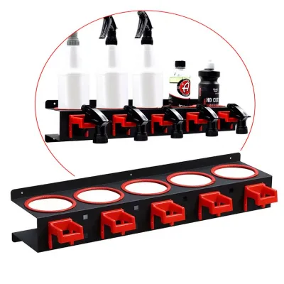AbraMaterial Hanging Board Auto Cleaning Detailing Tool Spray Bottle Storage Rack Car Beauty Accessory