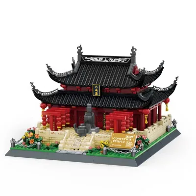 Wange Chinese Confucius Temple in Nanjing Model Assembly Bricks Kits Construction DIY Toys Crafts Architectural Building Blocks