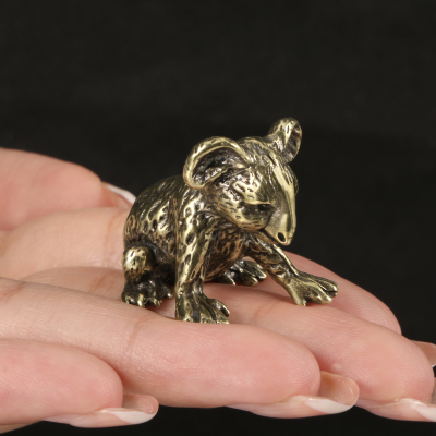 Australian National Treasure Koala Tree Koala Brass Ornament Handmade Creative Desktop Decoration Handicraft Collection