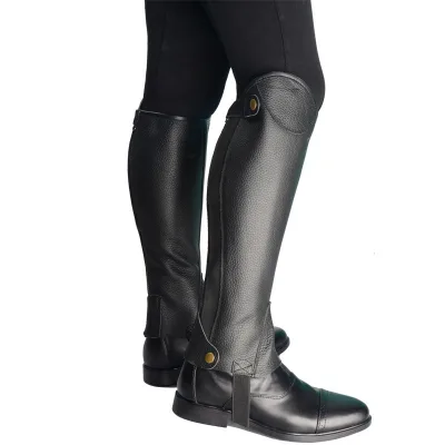 Black Cow Leather Material Horse Riding Boots Comfortable Easy to Wear Black Leather Horse Riding Boots
