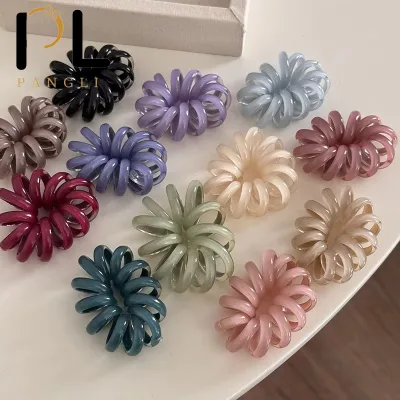 PL New Style High Quality  Elastic Bands Fresh Soda Colored Telephone Cord Hair Ties for Women