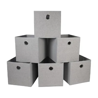 Foldable Storage Cubes Collapsible Sturdy Fabric Storage Box Basket With Strong Handles for Organizing