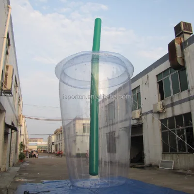 Custom Giant Transparent Inflatable Wine Drink Bottle Water clear Inflatable Advertising Bottle