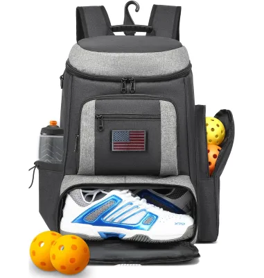 Men's and Women's Pickleball Racket Backpack Wet Towel Storage-Pickleball Bag for Active Play