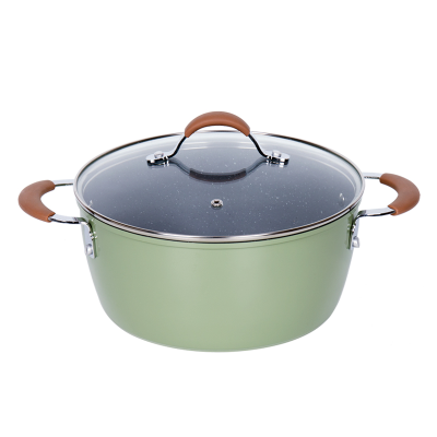 Durable Forged Aluminum Stone Coating Casserole with Lid