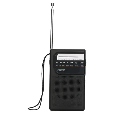 Black Silver Wireless Custom Fixed Frequency Small Pocket Fm Radio Am Portable Radio
