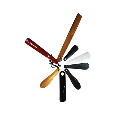Hot Sale Custom logo Black Long Gadget Handle Wood&plastic Metal Leather&sneaker Shoe Horn